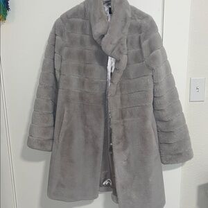 Jones New York Soft Gray Teddy Jacket